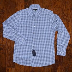 Peter Millar Crown Crafted Flex Finish Chambray Check Shirt